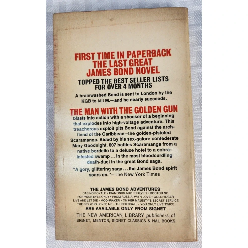 Ian's Fleming's The Man With‎ The Golden Gun First Printing 1966 James Bond